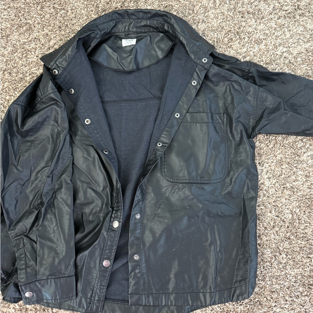 Cotton On Black Lightweight Shirt Jacket